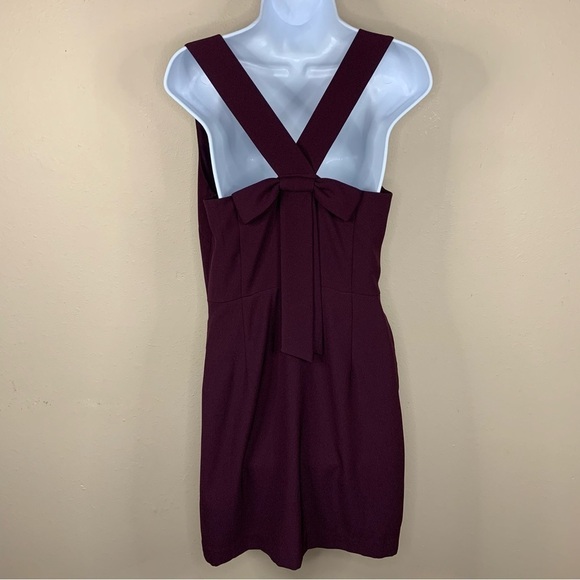 NEW Banana Republic Purple Eggplant Cocktail Dress Event Party Size 4 Stretch - Picture 5 of 9